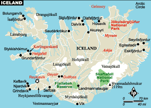 Reykjavik map
